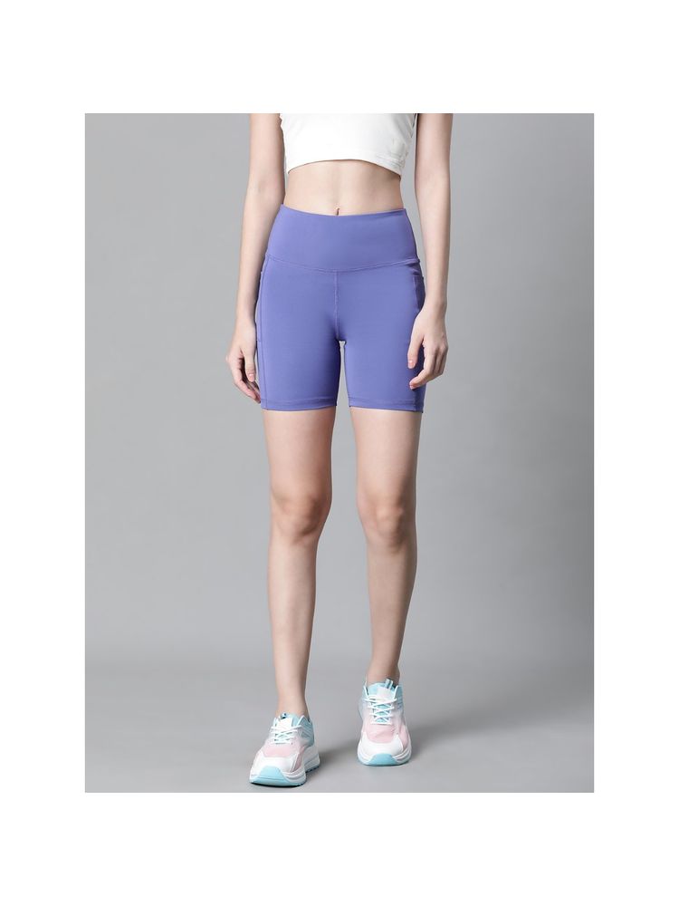 Athlisis Women Purple Mid-Rise E-Dry Technology Training Or Gym Sports Shorts-picture-24
