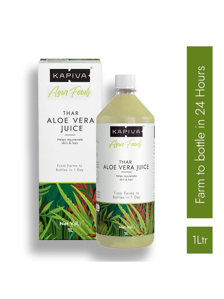 Kapiva Thar Aloe Vera Juice Rejuvenates Skin & Hair,Natural Juice for Skin Care, No Added Sugar