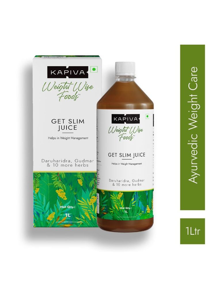 Kapiva Get Slim Juice Healthy Weight Management, Helps Manage Weight Clinically Tested Daruharidra, Gudmar & 14 More Herbs