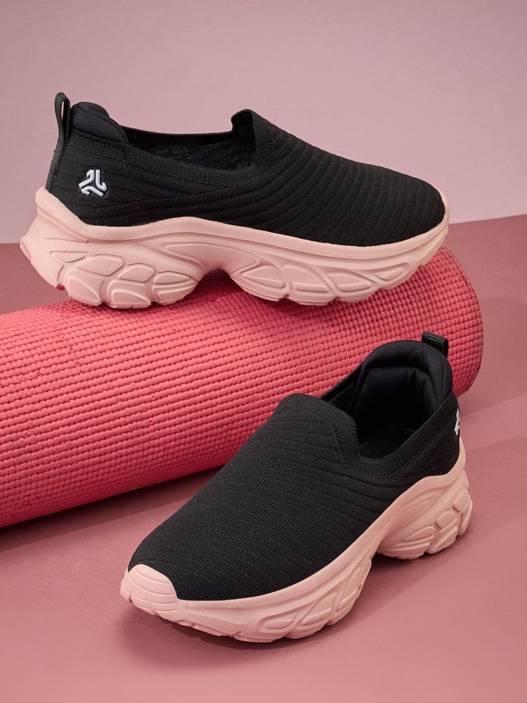 Campus SPERO Women Black Sports Walking Shoes-image-14