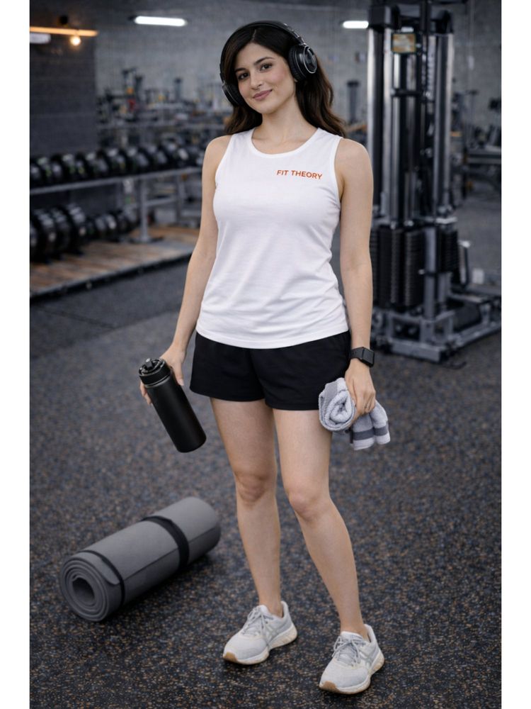 The Fit Theory Women White Tank Top-picture-15