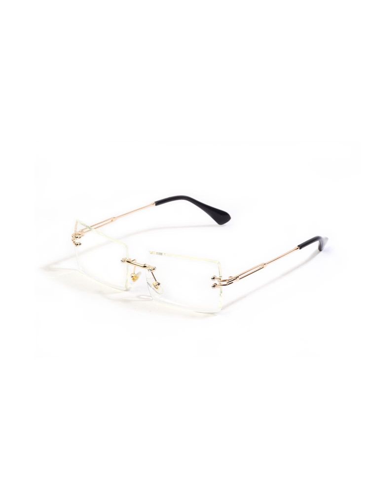 SAM AND MARSHALL Harper Prescription Friendly Metal Gold Frame Rectangle Computer Glasses-picture-26