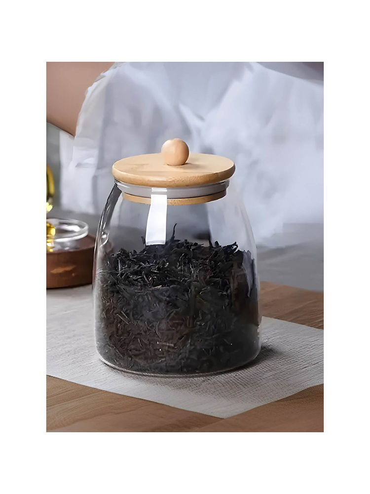 The Better Home Borosilicate Glass Jars for Kitchen Storage with Bamboo lid 1000ml-image-31