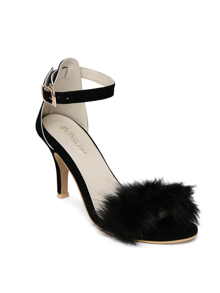 Monrow Black Lbb Fur Heels