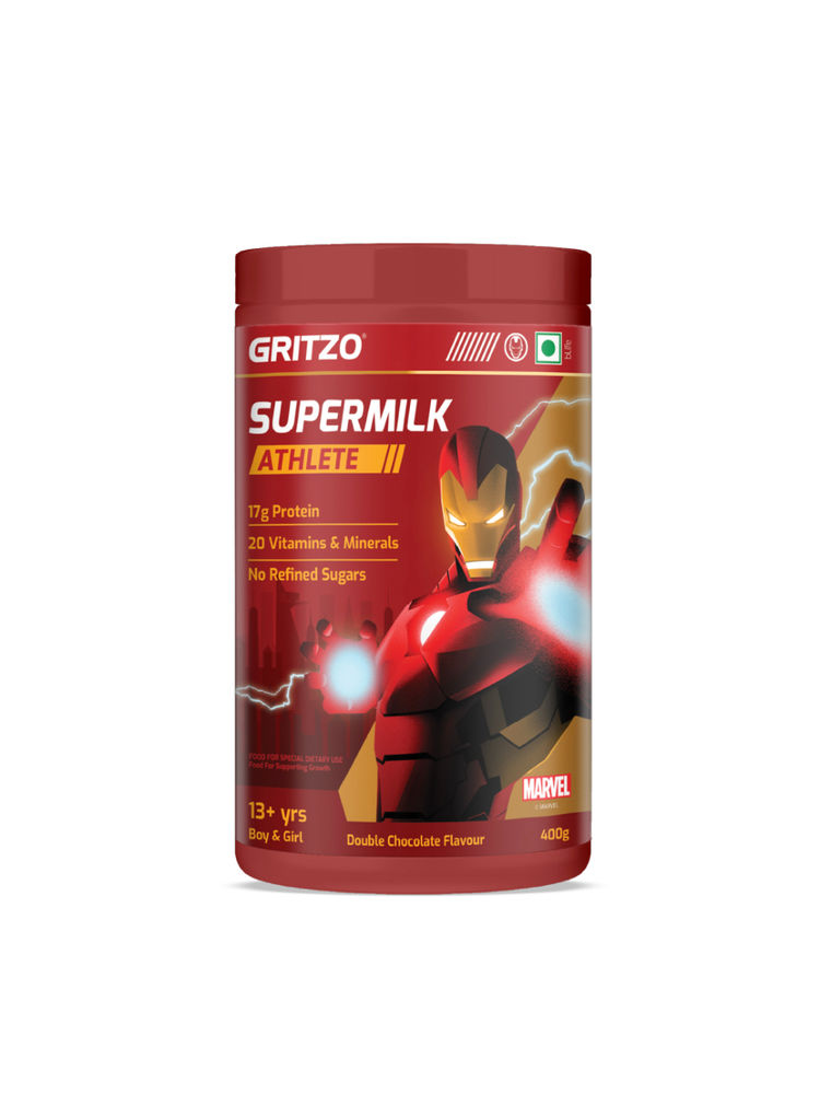 Gritzo Supermilk Athlete Iron Man (13+), 17G Protein - Double Chocolate-image-49