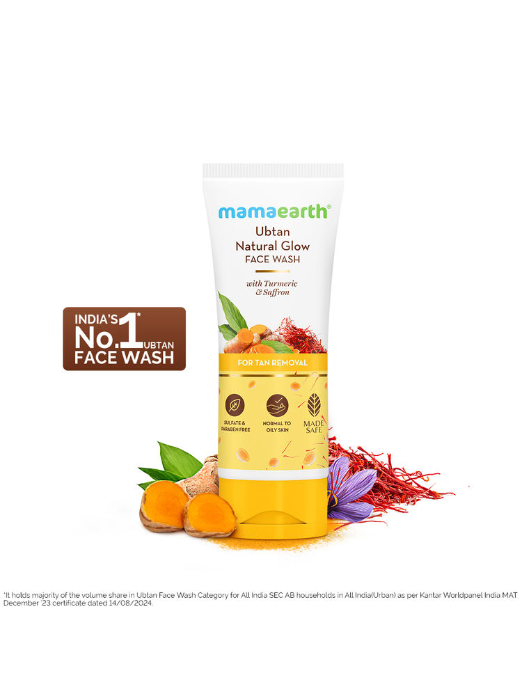 Mamaearth Ubtan Face Wash With Turmeric & Saffron For Tan Removal