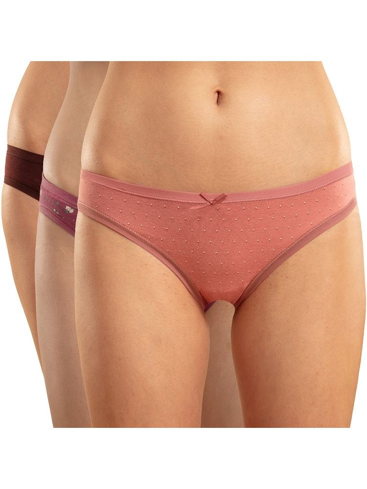 Nykd by Nykaa Bikini Panty With Outer Elastic-nyp030-assortment 1 Multi-Color (Pack of 3)-image-5
