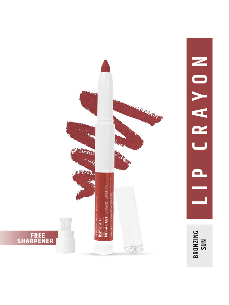 Insight Cosmetics Mega Last Crayon Lipstick, Soft Matte Finish, Non Transfer