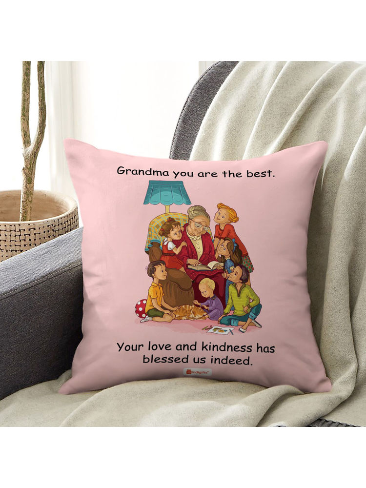 Indigifts Grandparents Special Grandma Cushion Cover-image-48