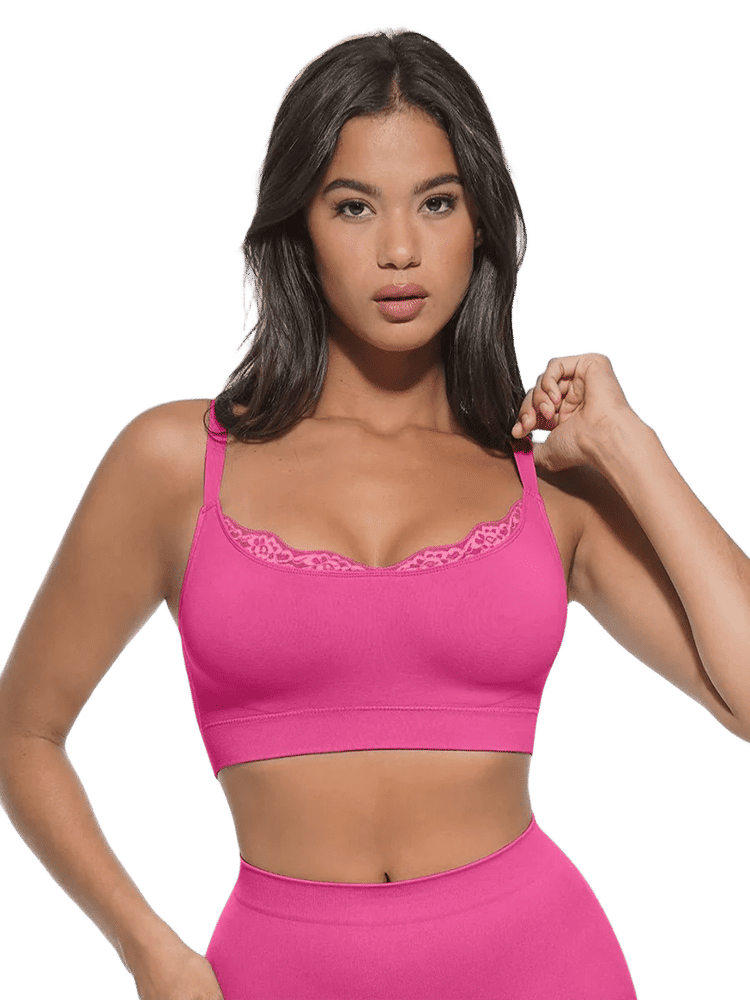 Shop The Edit Pink Solid Regular Fit Bra-picture-20