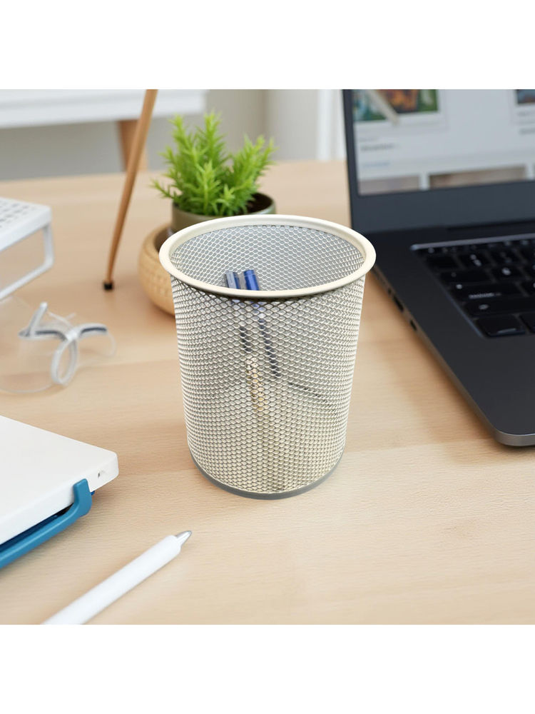 STOR Ecru White Round Mesh Desk Organiser-picture-27