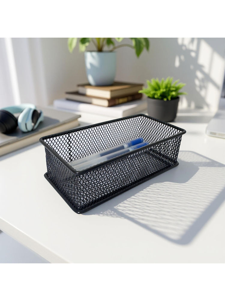 STOR Ash Black Stackable Mesh Organiser-picture-24