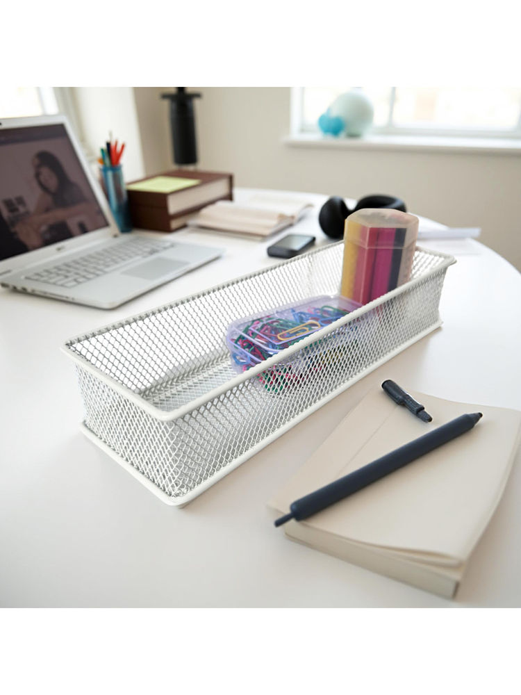 STOR Ecru White Stackable Mesh Organiser-picture-10