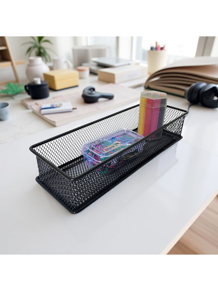 STOR Ash Black Stackable Mesh Organiser-picture-19