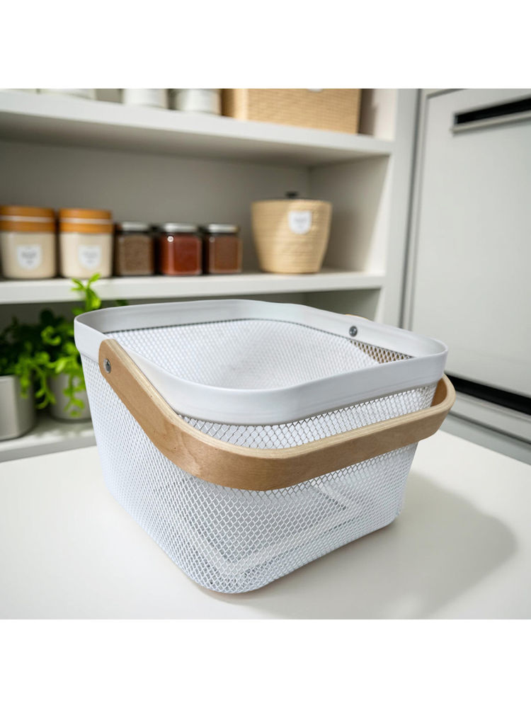STOR Ecru White Mesh Space Saver Storage Basket-picture-17