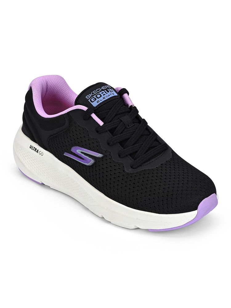 SKECHERS Womens GO RUN ELEVATE Black Running Shoes