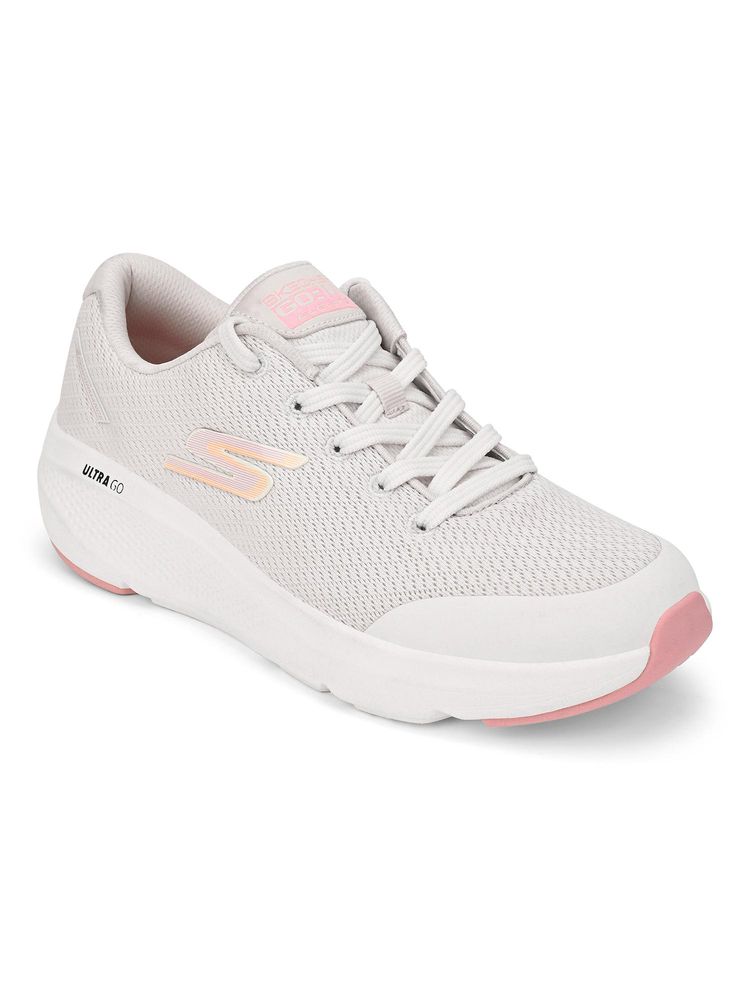 SKECHERS Womens GO RUN ELEVATE Natural Pink Running Shoes-image-47