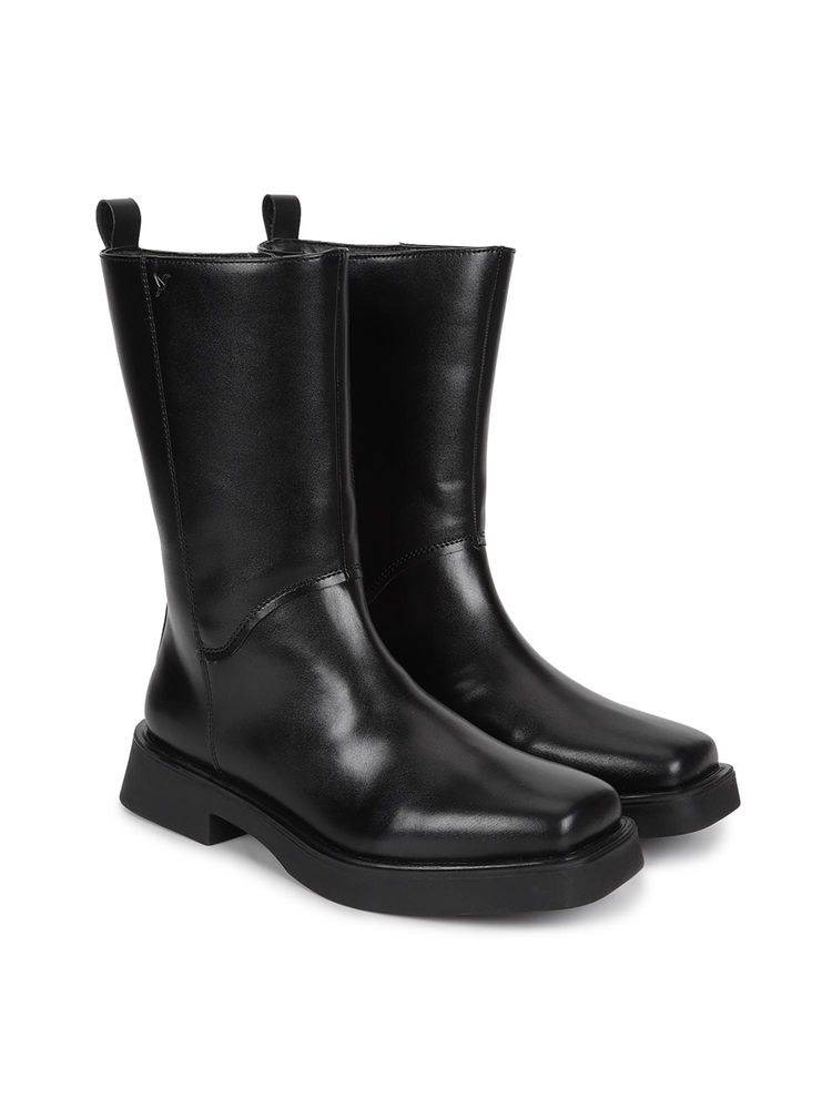 Yoho Women High Casual Boots - Black-image-1