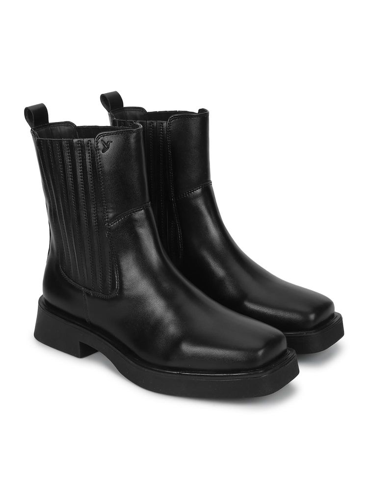 Yoho Women High Chelsea Boots - Black-picture-15
