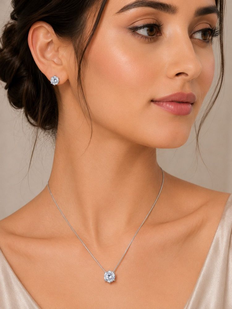 Nuyug Starlight Solitaire Necklace Set-image-16