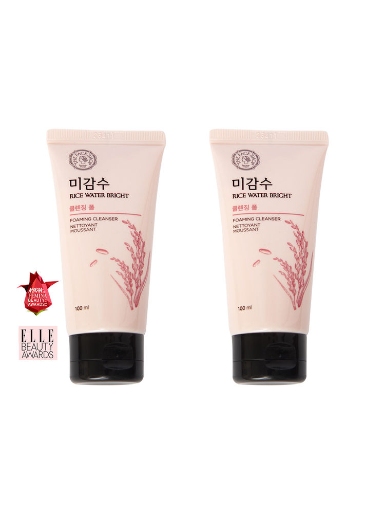 The Face Shop Rice Water Bright Cleansing Foam Face Wash - Pack Of 2-image-4