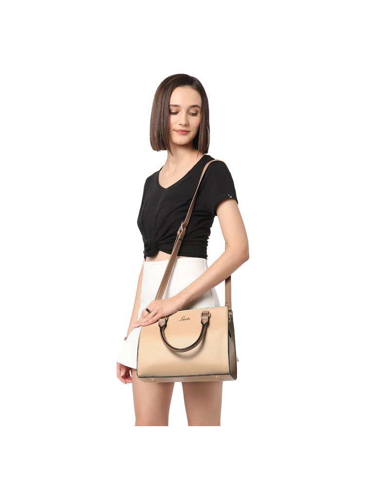 Lavie Shelly Womens Medium Satchel (Beige) (M)-picture-16