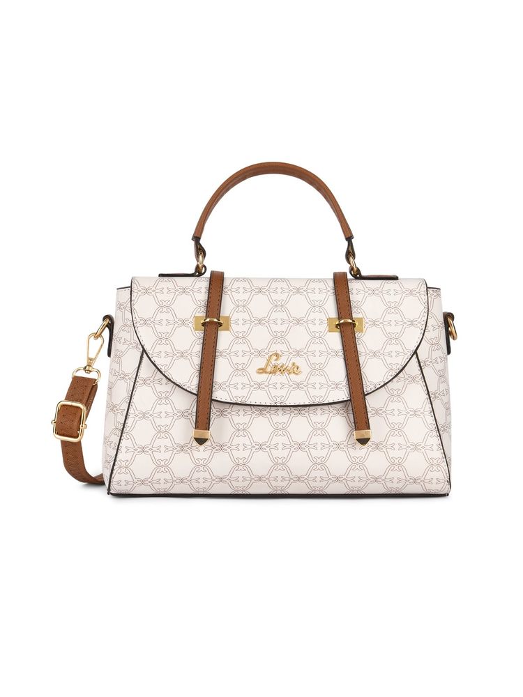Lavie Women's Mono Beech Flap Satchel Handbag (White) (L)-picture-16
