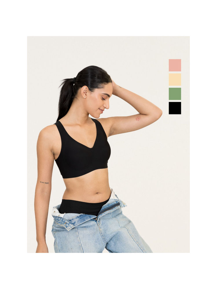 Shapercult Black Air Series Lightly Padded Bra-image-4