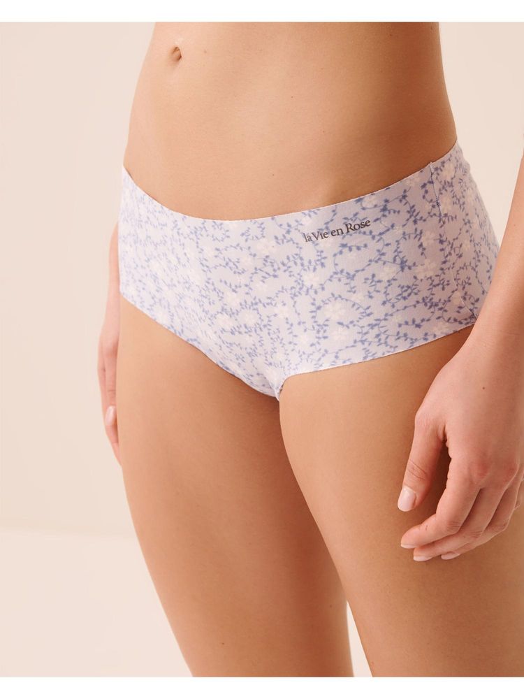 La Vie En Rose Blue Cotton Logo Elastic Band Panty-picture-27