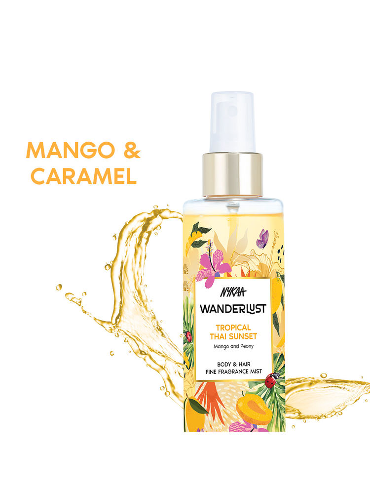 Nykaa Wanderlust Tropical Sunset Fruity & Floral Fine Fragrance Body Mist with Mango & Peony-picture-15