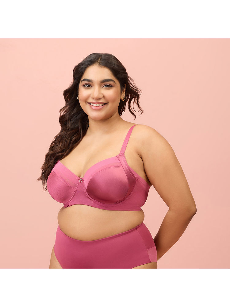 Nykd By Nykaa Infinity Edge Super Support Non Padded Wired Full Coverage Bra NYB150 Rose-picture-10