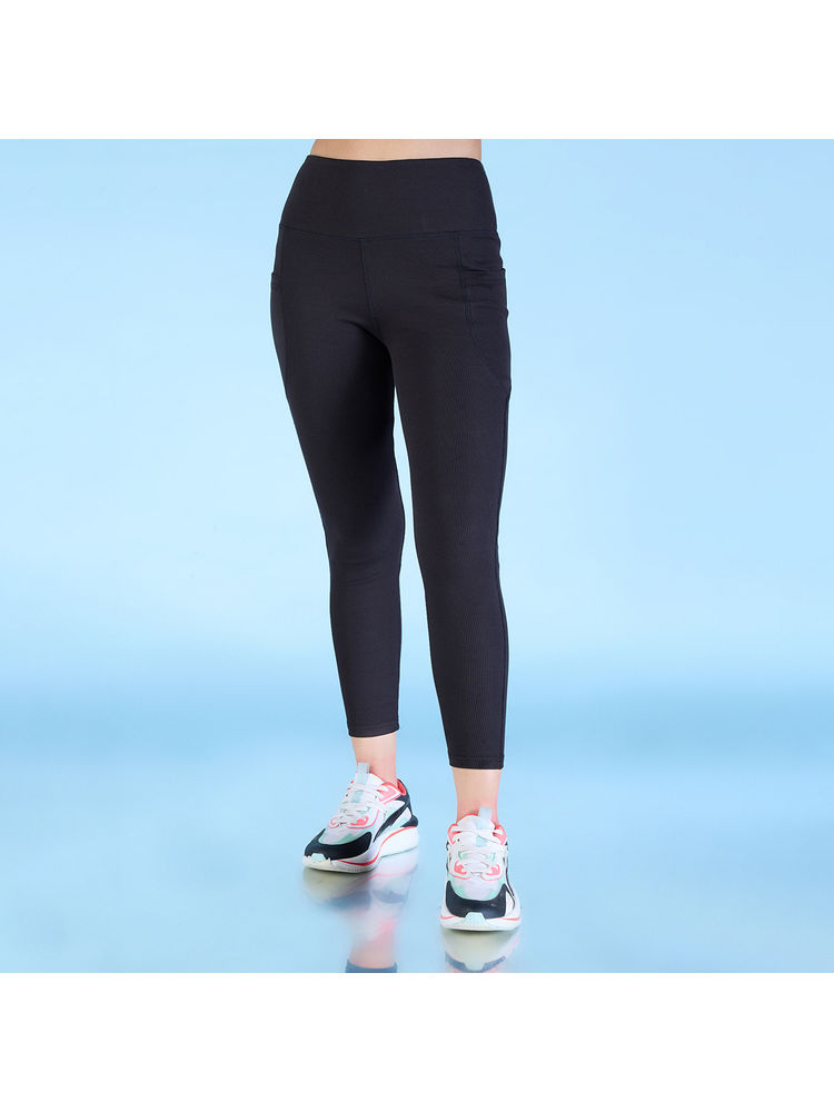 Kica Ribbed High Waisted Leggings For Yoga Black-picture-28