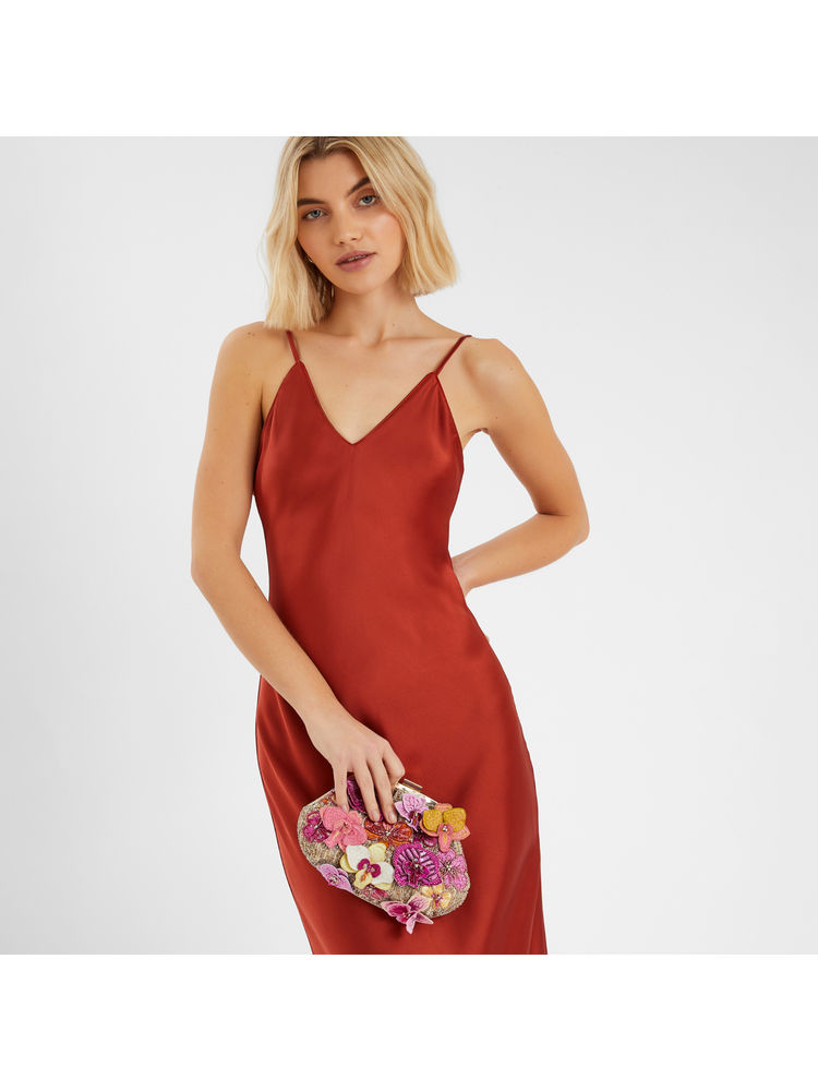 Accessorize London Women Brights Multi-Color 3D Flower Clutch with Detachable Strap-picture-43