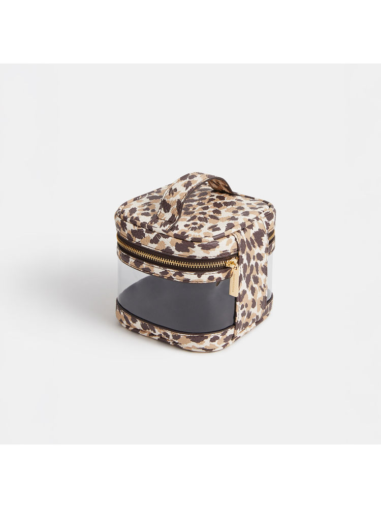 Accessorize London Women Beige Mini Cheetah Travel Make Pouch-picture-40