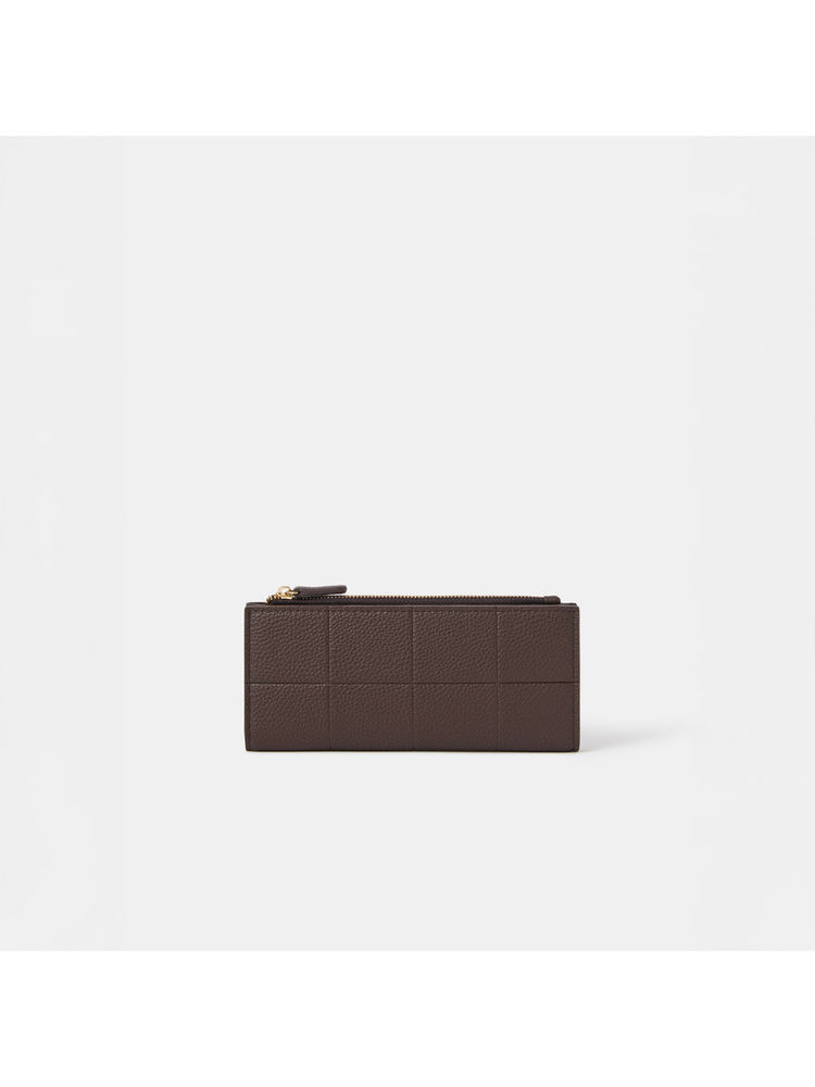 Accessorize London Women Chocolate Brown Large Woven Wallet-picture-13