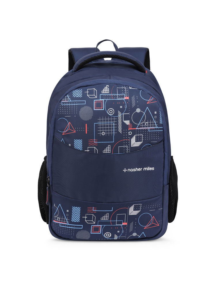 Nasher Miles Geometry Navy Blue Backpack 29L-picture-20