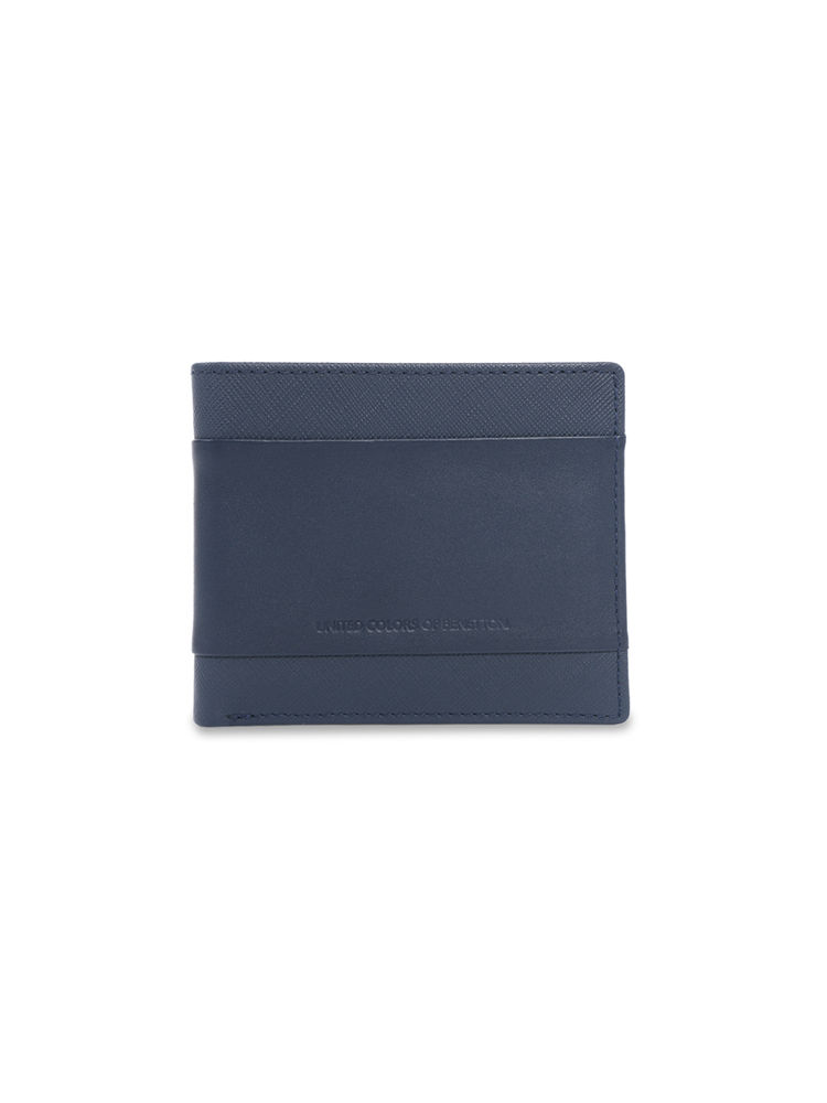 united colors of benetton fashion United Colors of Benetton Men Arderins Navy Blue Bi-Fold Leather Wallet-picture-12