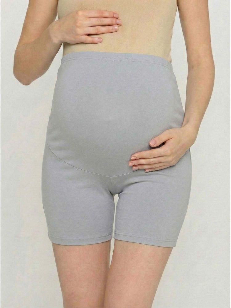 Evamomies Hight Waist Maternity Shorts-Grey-image-6
