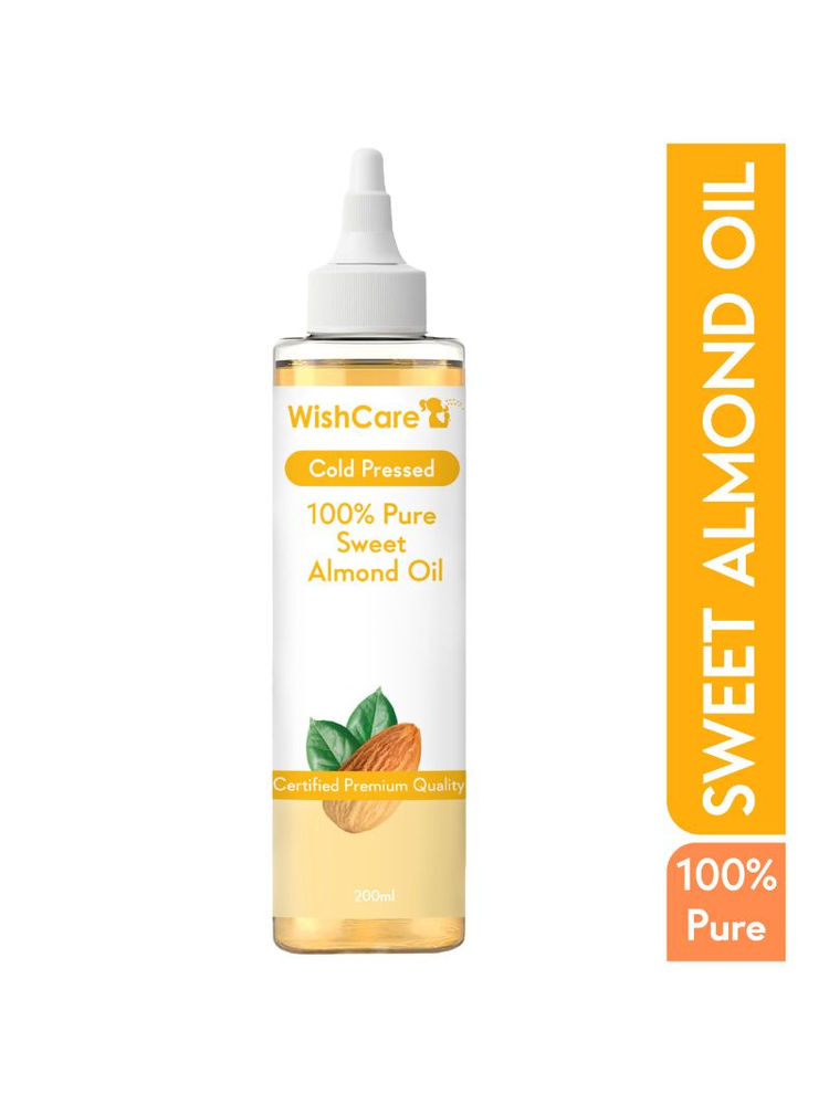 Wishcare 100% Pure Cold Pressed Badam Rogan Sweet Almond Oil for Healthy Hair and Glowing Skin