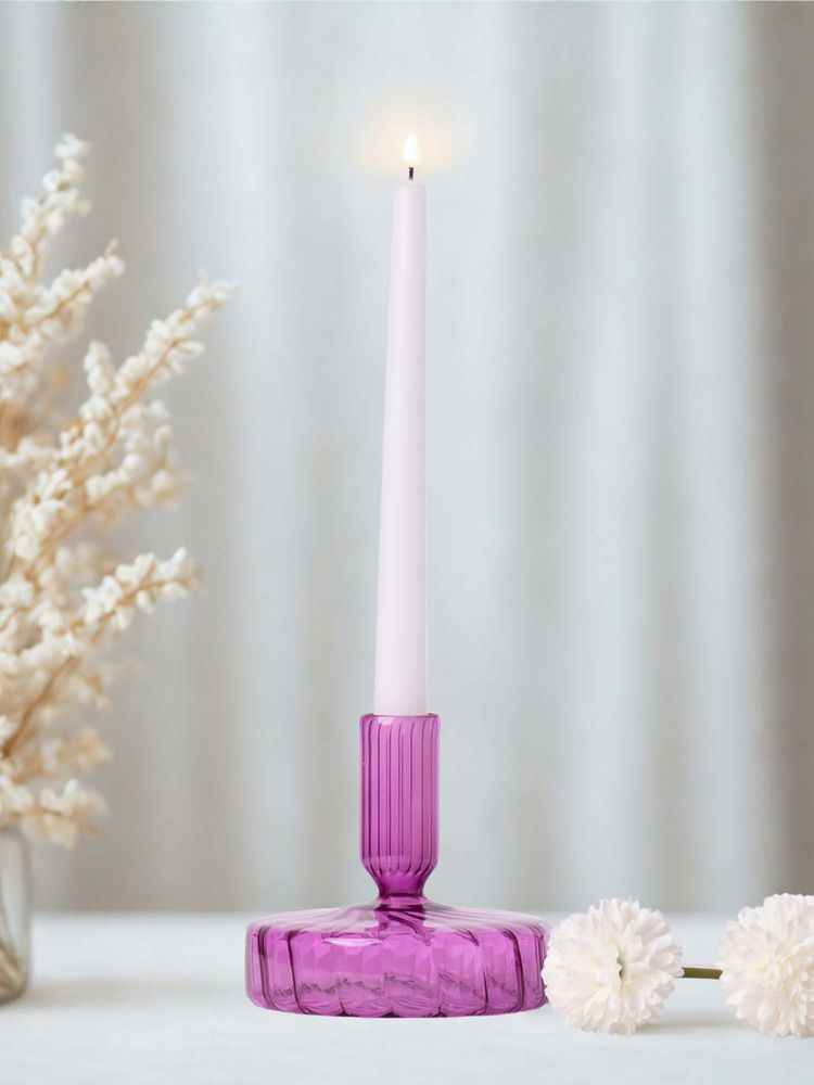 Haus & Kinder Glass Candle Holder Moonveil Amethyst-picture-27