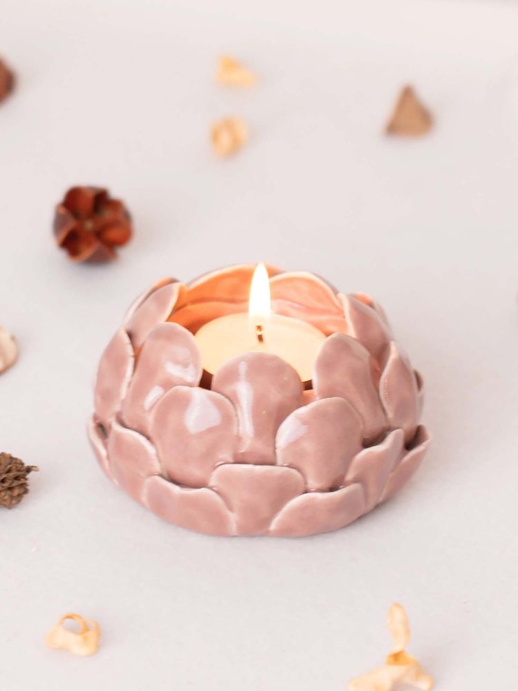 Haus & Kinder Blush Artichoke Tea Light Holder-picture-18