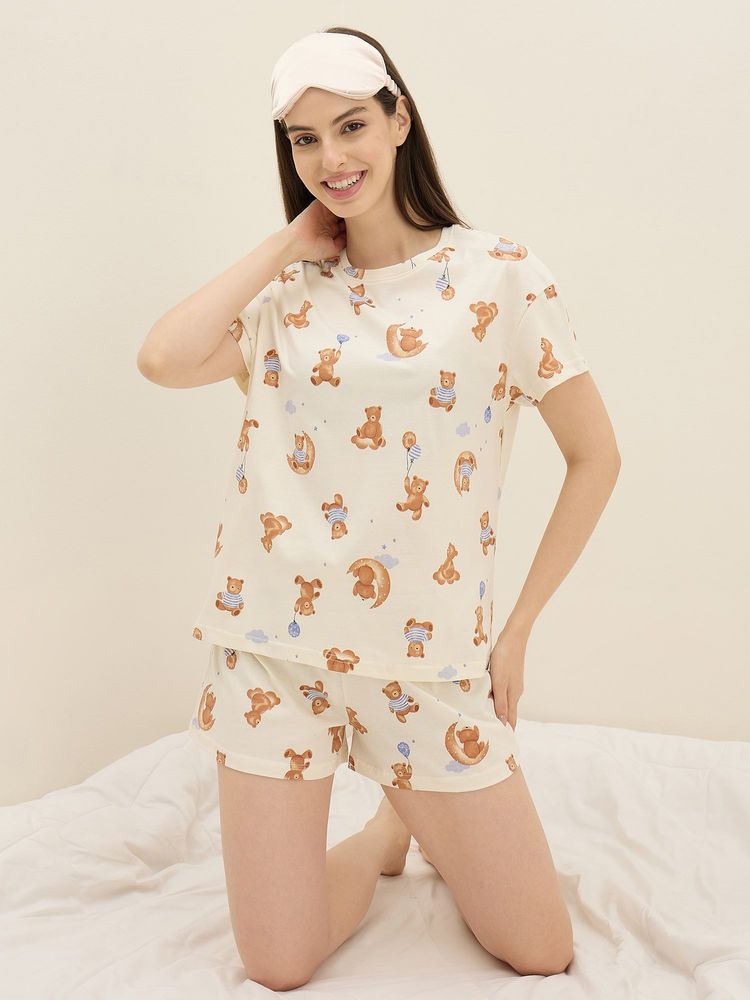 Sweet Dreams Womens Printed T-Shirt And Shorts-picture-16