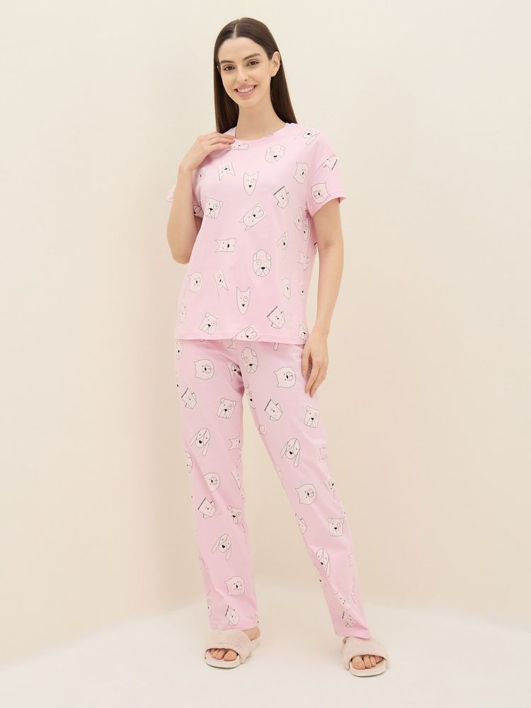Sweet Dreams Womens Animal Printed Nightsuit-picture-37