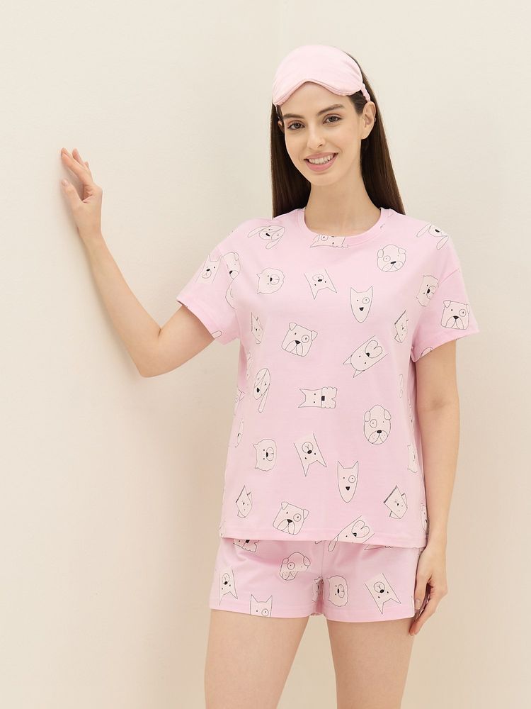 Sweet Dreams Womens Printed T-Shirt And Shorts-picture-21