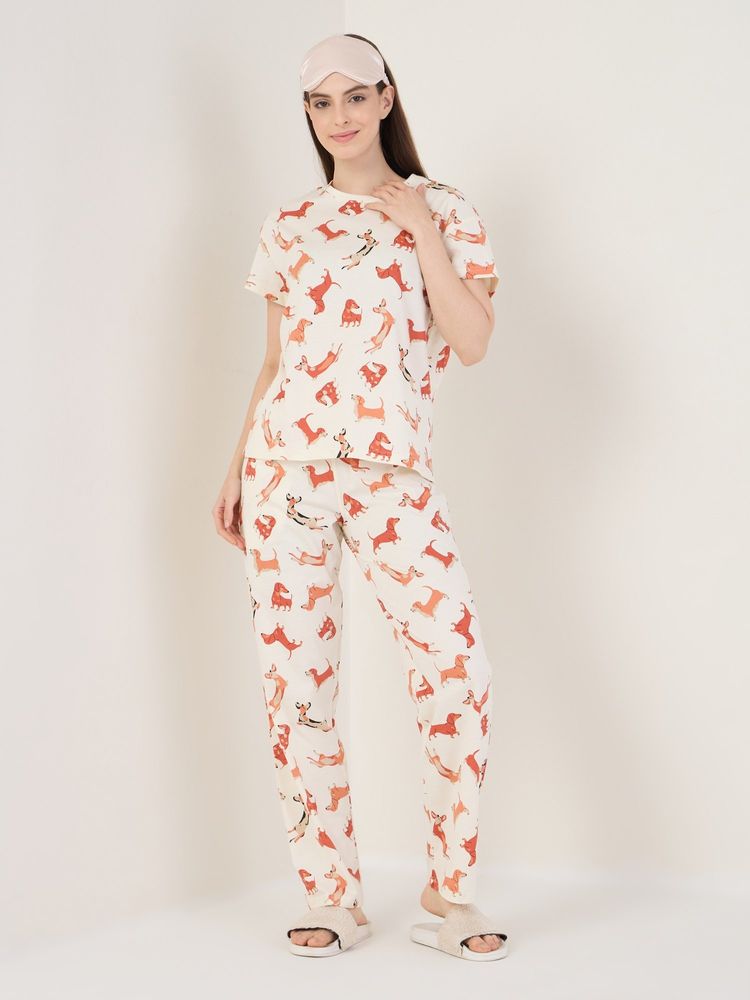 Sweet Dreams Womens Animal Printed Nightsuit-picture-11