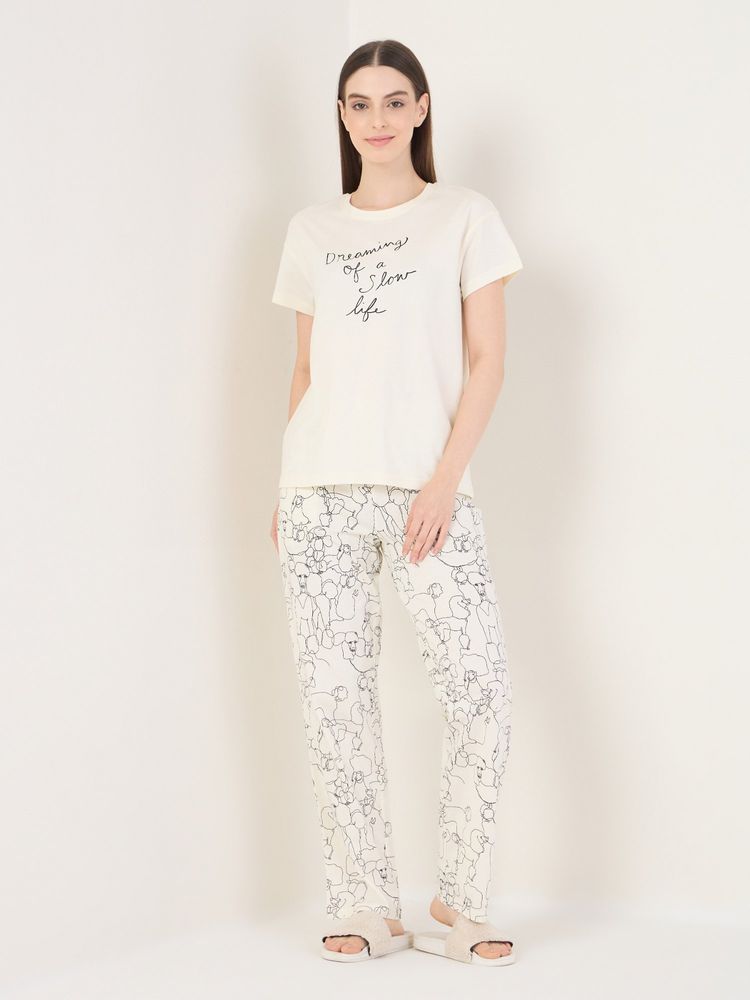 Sweet Dreams Womens Typographic Printed Nightsuit-picture-22