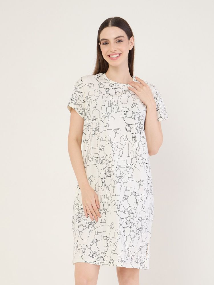Sweet Dreams Womens Printed Short Night Dress-picture-15