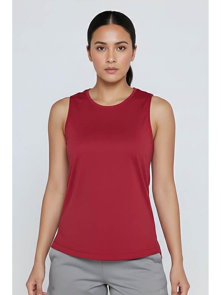 Zivame Zelocity Quick Dry Relaxed Tank Top - Deep Claret-picture-24
