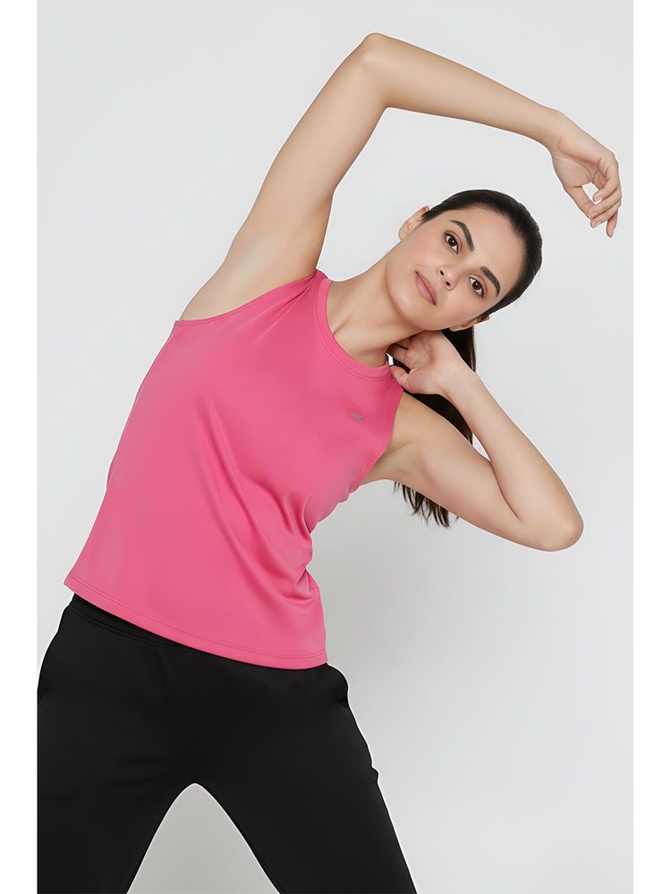 Zivame Zelocity Quick Dry Contour Tank Top - Pink Yarrow-picture-16