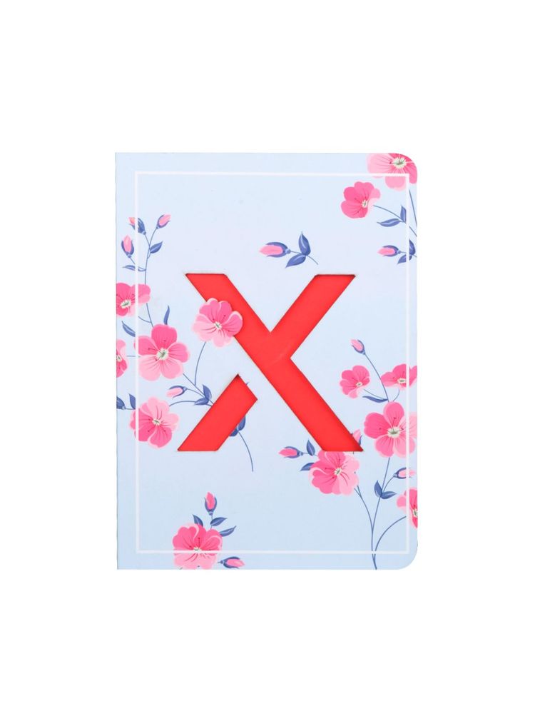 doodle collection Doodle Initial X - Floral Monogram Notebook-picture-27